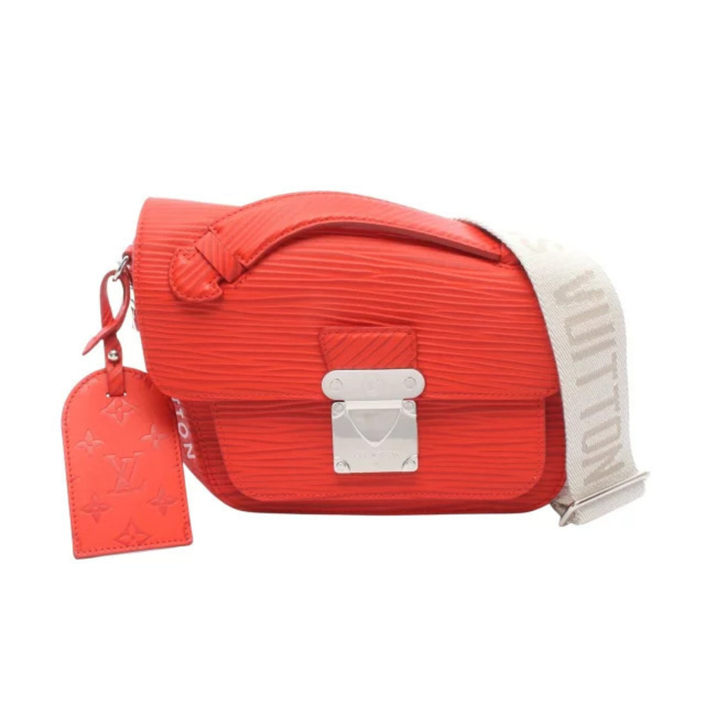 Louis Vuitton Monceau Distorted Epi Vermilion Top Handle Bag Leather Rouge Red